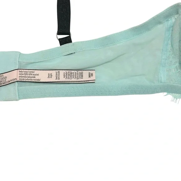 VICTORIA'S SECRET Dream Angels Lined Demi Light aqua Underwire bra 38DD/38E - Picture 11 of 11